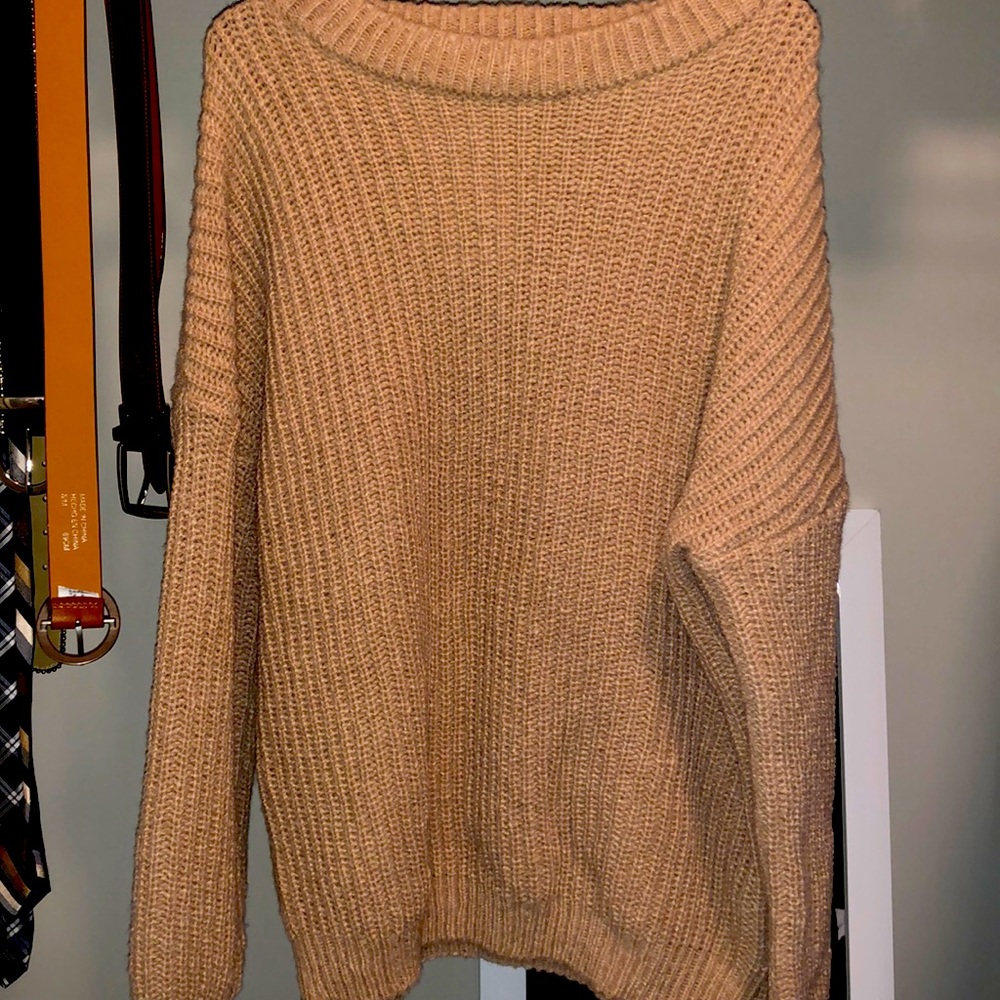 Chunky Knit Sweater-Taupe
